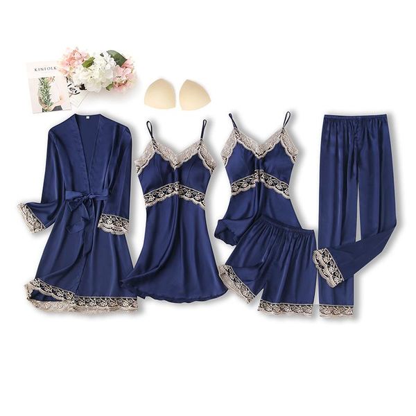 lace floral navy blue lady robe set soft lingerie pajamas suit rayon sleepshirt bathrobe gown sleepwear summer home clothes women's, Black;red
lace floral navy blue lady robe set soft lingerie pajamas suit rayon sleepshirt bathrobe gown sleepwear summer home clothes women's, Black;red