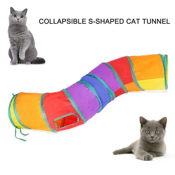 cat toys multicolor rainbow s-shaped tunnel bend pet interactive passage for puppy
cat toys multicolor rainbow s-shaped tunnel bend pet interactive passage for puppy