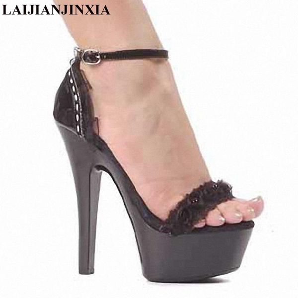 plus size beautiful ankle strap 15cm high heel sandlas platforms pole dance shoes, dress / wedding shoes sandals, Black
plus size beautiful ankle strap 15cm high heel sandlas platforms pole dance shoes, dress / wedding shoes sandals, Black