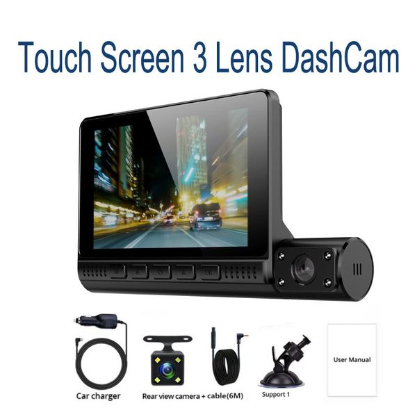 car video 4" hd 1080p recorder camera 3 lens dash cam g-sensor wdr auto dashcam touch screen dvr accessories
car video 4" hd 1080p recorder camera 3 lens dash cam g-sensor wdr auto dashcam touch screen dvr accessories