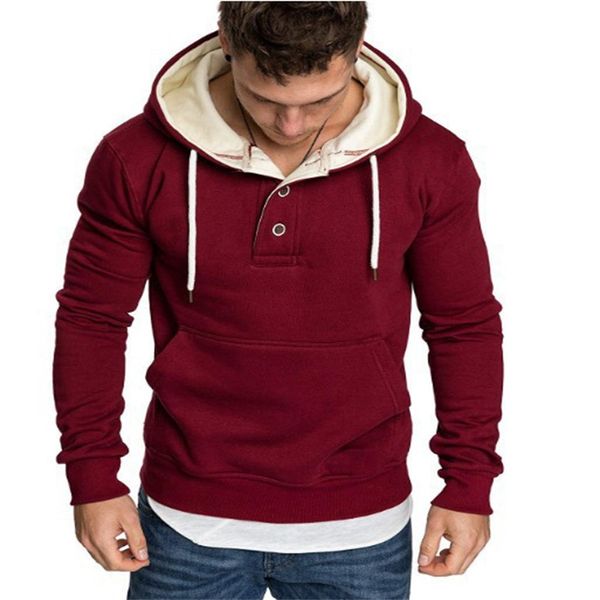 spring and autumn men's sweatshirt new stand collar fashion embroidered sweater stitching pure color casual hooded pullover, Black
spring and autumn men's sweatshirt new stand collar fashion embroidered sweater stitching pure color casual hooded pullover, Black