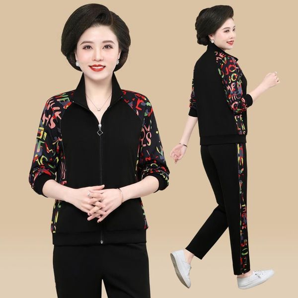 women's two piece pants women 2021 spring autumn fashion two-piece sets female middle-aged patchwork coats ladies straight trousers spo, White
women's two piece pants women 2021 spring autumn fashion two-piece sets female middle-aged patchwork coats ladies straight trousers spo, White