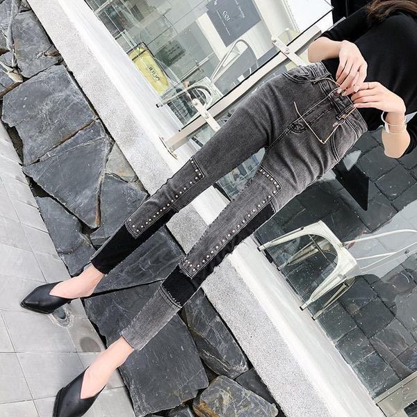 women's jeans 2021 autumn women pencil slim korean styles high waist ankle-length all-match skinny soft female denim trousers, Blue
women's jeans 2021 autumn women pencil slim korean styles high waist ankle-length all-match skinny soft female denim trousers, Blue