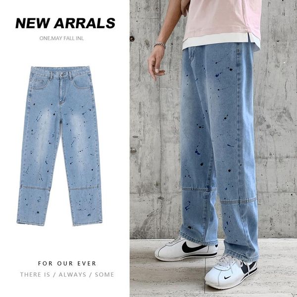 men's jeans 2021 couple port fashion brand meteor all-match ins high street loose casual straight pants, Blue
men's jeans 2021 couple port fashion brand meteor all-match ins high street loose casual straight pants, Blue