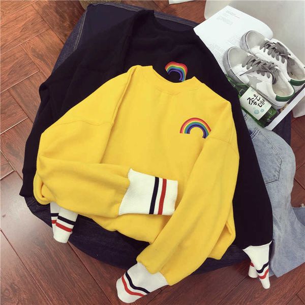 hoodie autumn winter plus velvet sweatshirts trendy cute all-match pullover womens loose warm long sleeve 210601, Black
hoodie autumn winter plus velvet sweatshirts trendy cute all-match pullover womens loose warm long sleeve 210601, Black