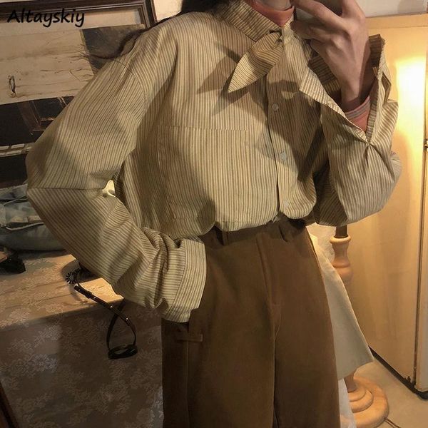 women's blouses & shirts striped women basic japanese style leisure loose harajuku streetwear bf couple female trendy spring, White
women's blouses & shirts striped women basic japanese style leisure loose harajuku streetwear bf couple female trendy spring, White