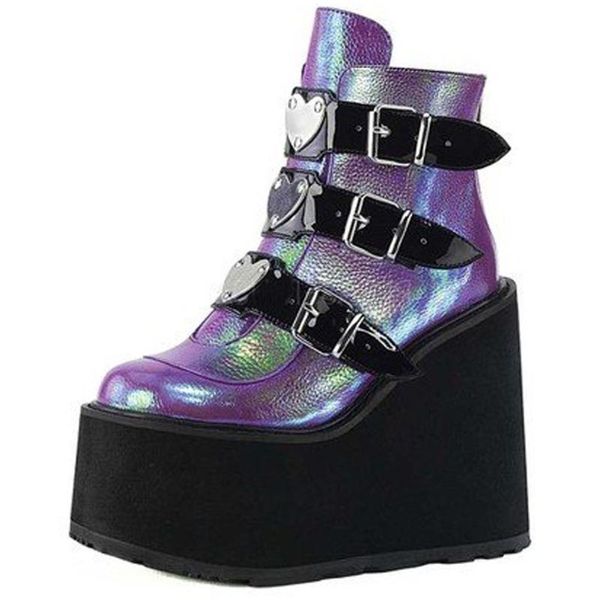 boots doratasia 2021 brand metal buckle ankle women fashion punk female high platform wedges heels shoes woman, Black
boots doratasia 2021 brand metal buckle ankle women fashion punk female high platform wedges heels shoes woman, Black
