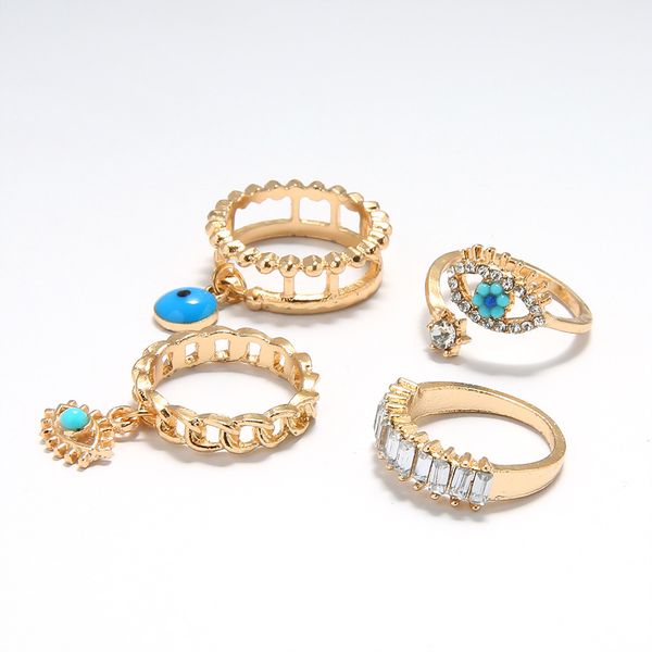 punk street style devil's eye diamond drop oil hollow juego de anillos 4 piezas, Golden;silver
punk street style devil's eye diamond drop oil hollow juego de anillos 4 piezas, Golden;silver