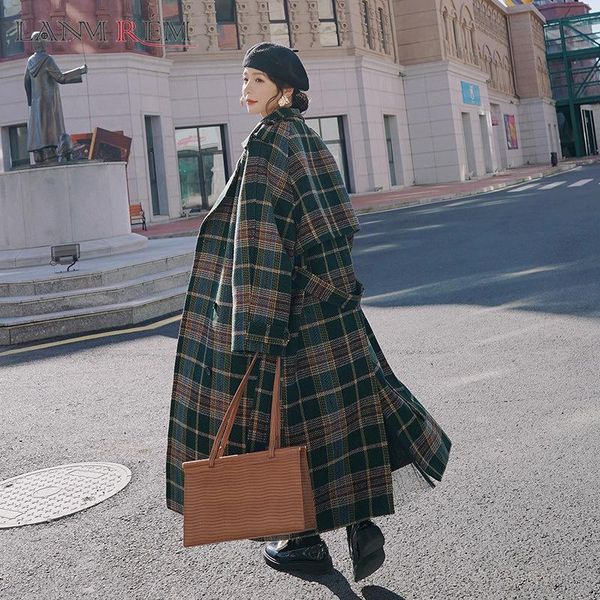 women's wool & blends lanmrem green plaid british style over knee all-match fashion warm single-breasted winter woolen coat for women 2, Black
women's wool & blends lanmrem green plaid british style over knee all-match fashion warm single-breasted winter woolen coat for women 2, Black