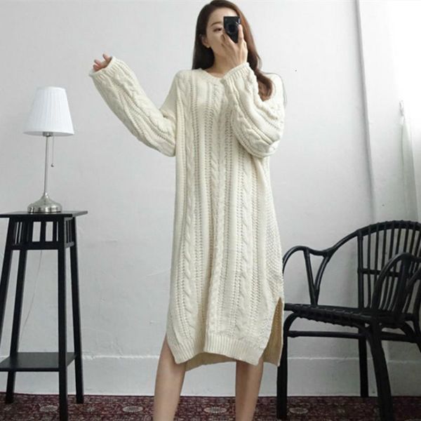 casual dresses autumn winter knit pullover sweater dress long sleeve women korean style side slit fashion twisted knitted vestidos robe, Black;gray
casual dresses autumn winter knit pullover sweater dress long sleeve women korean style side slit fashion twisted knitted vestidos robe, Black;gray