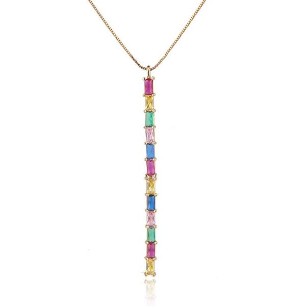 luxury bar necklace rainbow color cz pendant & brazil trendy gold black crystal collar semi joyas n005 necklaces, Silver
luxury bar necklace rainbow color cz pendant & brazil trendy gold black crystal collar semi joyas n005 necklaces, Silver