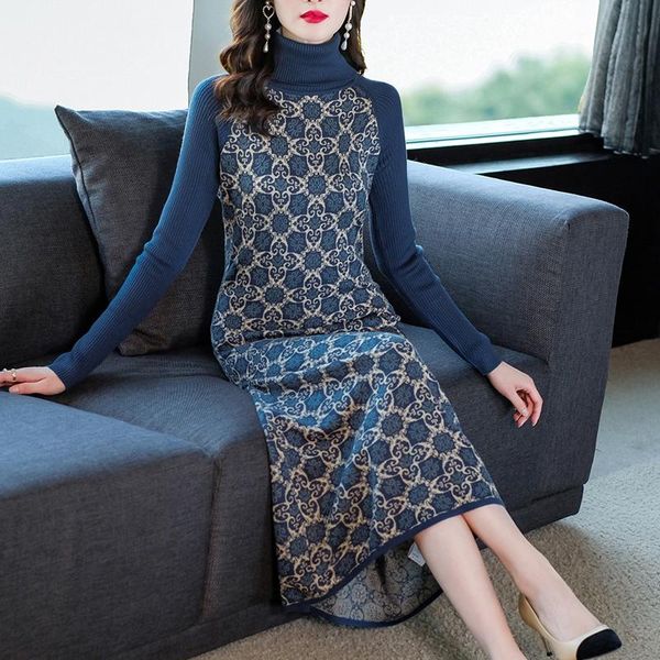 elegant lady autumn winter turtleneck long knitting sweater dresses women clothes basic casual robe femme vintage print vestidos, Black;gray
elegant lady autumn winter turtleneck long knitting sweater dresses women clothes basic casual robe femme vintage print vestidos, Black;gray