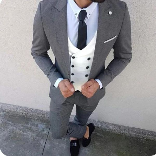 men's suits & blazers 2021 custom slim fit suit men blazer wedding with pants double breasted vest terno tuxedo jacket costume homme 3, White;black
men's suits & blazers 2021 custom slim fit suit men blazer wedding with pants double breasted vest terno tuxedo jacket costume homme 3, White;black