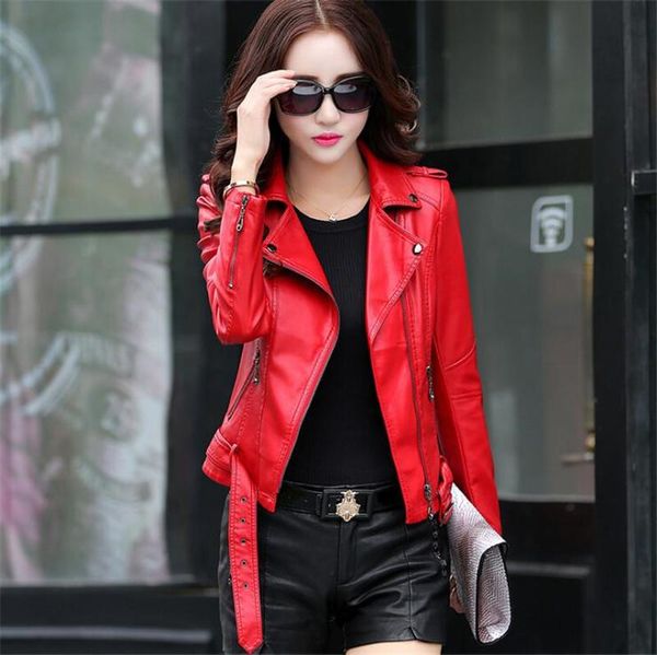 women's leather & faux msaiss autumn women pu jacket slim coat zippers roupas de couro femininos plus size elegant punk, Black
women's leather & faux msaiss autumn women pu jacket slim coat zippers roupas de couro femininos plus size elegant punk, Black