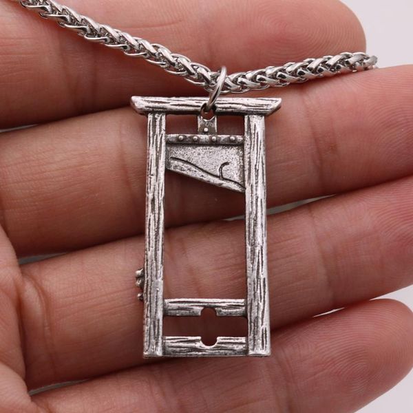 pendant necklaces guillotine necklace vintage gothic jewelry french revolution creepy halloween art gifts for men's, Silver
pendant necklaces guillotine necklace vintage gothic jewelry french revolution creepy halloween art gifts for men's, Silver