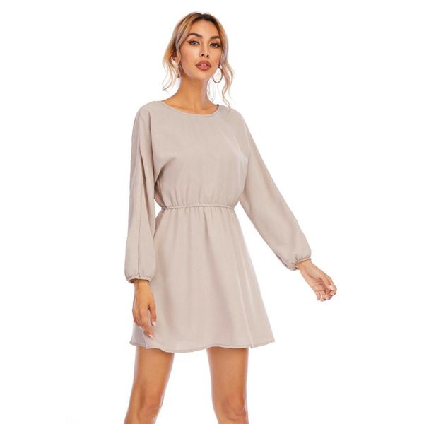 women's spring long sleeve dresses plus size o-neck loose solid color clothes back lace up 2021 fashion casual, Black;gray
women's spring long sleeve dresses plus size o-neck loose solid color clothes back lace up 2021 fashion casual, Black;gray