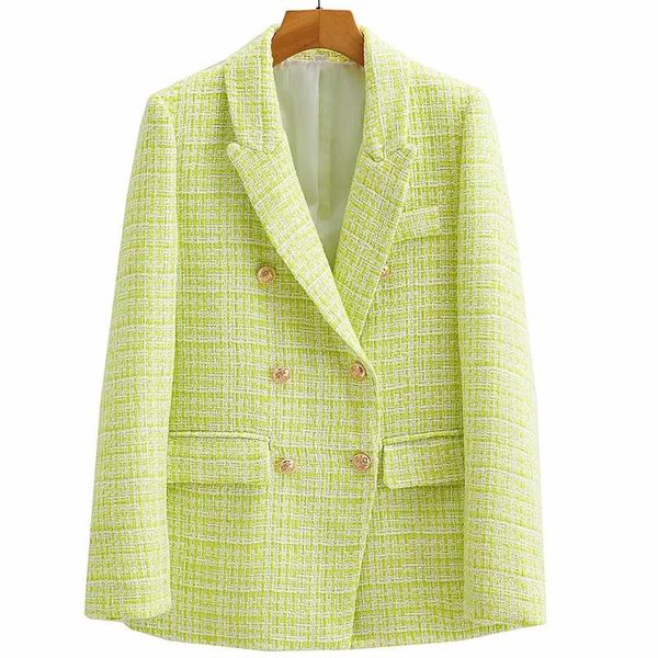 women's suits & blazers blingblingee tweed woolen woman casual autumn winter metal double breasted flap pockets long jackets green coat, White;black
women's suits & blazers blingblingee tweed woolen woman casual autumn winter metal double breasted flap pockets long jackets green coat, White;black