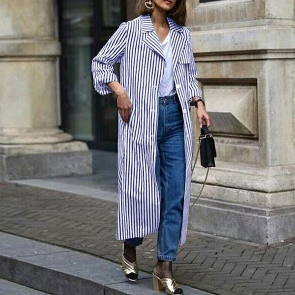 women's trench coats 2022 stylish striped trends laple spring ol button midi outwears female long sleeve plus size overcoat, Tan;black
women's trench coats 2022 stylish striped trends laple spring ol button midi outwears female long sleeve plus size overcoat, Tan;black