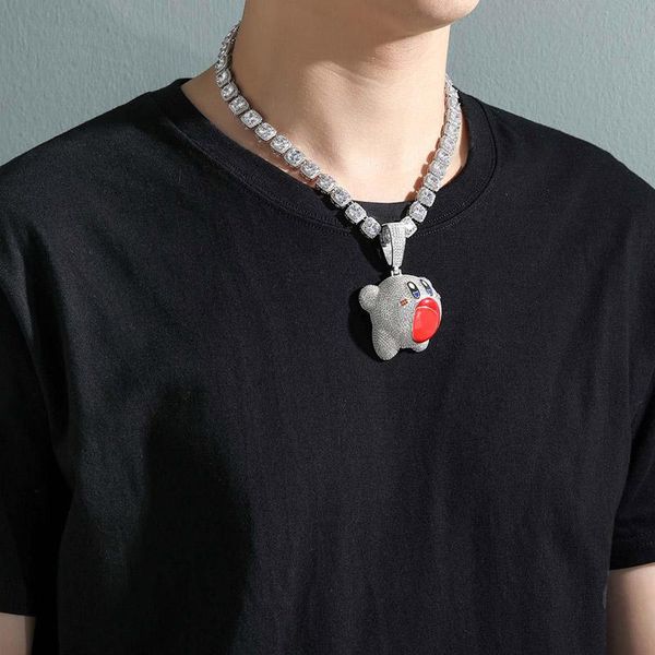 pendant necklaces hip hop micro paved cubic zirconia bling iced out cute cartoon character pendants necklace for men rapper jewelry gift, Silver
pendant necklaces hip hop micro paved cubic zirconia bling iced out cute cartoon character pendants necklace for men rapper jewelry gift, Silver