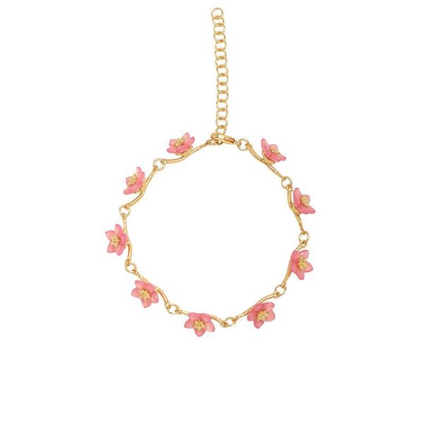 link, chain forget me not flower bracelet female minority design temperament contracted ins cold wind hand, Black
link, chain forget me not flower bracelet female minority design temperament contracted ins cold wind hand, Black