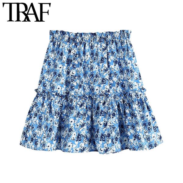 traf women chic fashion floral print ruffled mini skirt vintage elastic waist pleated female skirts faldas mujer 210415, Black
traf women chic fashion floral print ruffled mini skirt vintage elastic waist pleated female skirts faldas mujer 210415, Black