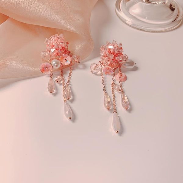 dangle & chandelier korean elegant handmade flower crystal long tassel drop earrings for women grils brincos jewelry, Silver
dangle & chandelier korean elegant handmade flower crystal long tassel drop earrings for women grils brincos jewelry, Silver