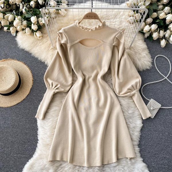 casual dresses joinyouth korean fashion knit dress women 2021 autumn hollow out design waist lantern sleeve vestidos temperament basic, Black;gray
casual dresses joinyouth korean fashion knit dress women 2021 autumn hollow out design waist lantern sleeve vestidos temperament basic, Black;gray
