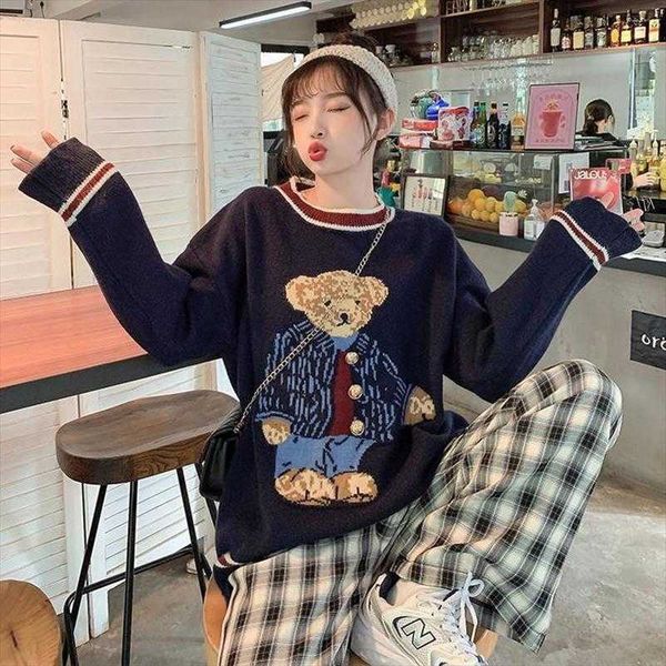little bear knitted women sweaters winter style korean loose pullover warm cute thick, White;black
little bear knitted women sweaters winter style korean loose pullover warm cute thick, White;black