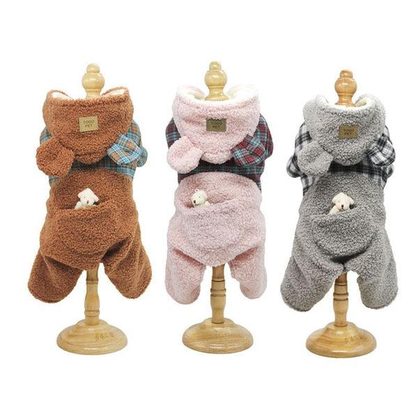 dog apparel fleece jumpsuits for pet autumn and winter brown grey colors warm clothes with pocket small dogs dla psa
dog apparel fleece jumpsuits for pet autumn and winter brown grey colors warm clothes with pocket small dogs dla psa