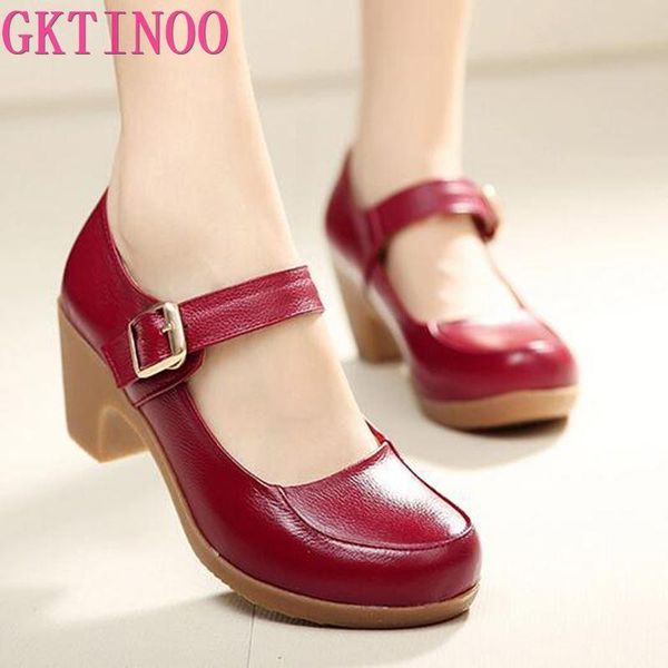 dress shoes gktinoo spring autumn woman genuine leather women pumps lady round toe platform shallow mouth size 33-42, Black
dress shoes gktinoo spring autumn woman genuine leather women pumps lady round toe platform shallow mouth size 33-42, Black