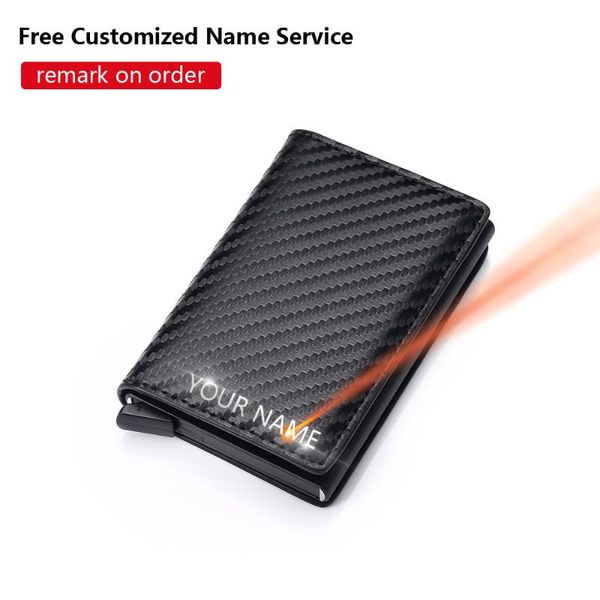 card holders 2021 name customized holder men wallets carbon fiber rfid black leather slim mini wallet small money bag male purses, Brown;gray
card holders 2021 name customized holder men wallets carbon fiber rfid black leather slim mini wallet small money bag male purses, Brown;gray