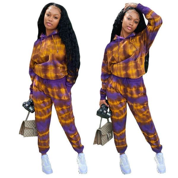 women's tracksuits autumn m9031 and winter style sweater pull frame gradual tie dye hooded leisure sports suit, Gray
women's tracksuits autumn m9031 and winter style sweater pull frame gradual tie dye hooded leisure sports suit, Gray