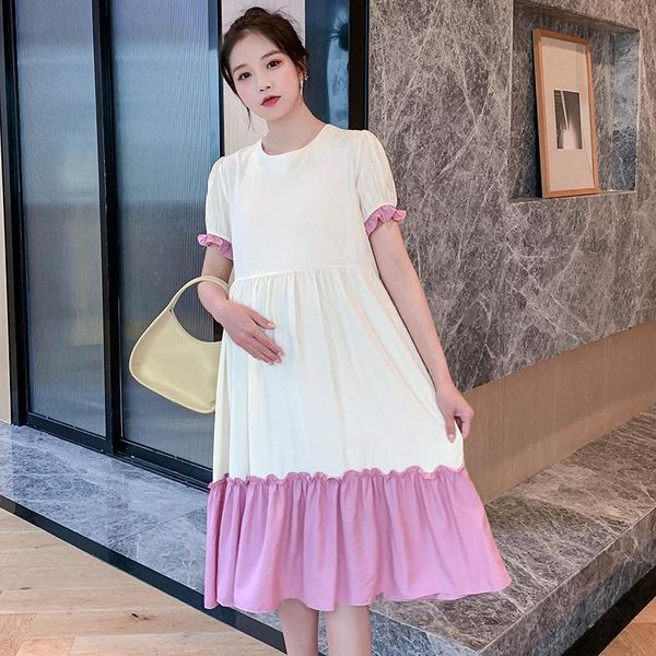 maternity dresses 065# dress summer short sleeves o neck patchwork loose stylish pregnant women mom, White
maternity dresses 065# dress summer short sleeves o neck patchwork loose stylish pregnant women mom, White