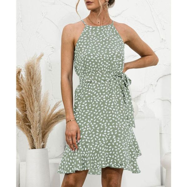 casual dresses 2021 women polka dot print halter mini dress boho beach holiday ruffle sleeveless summer sashes short, Black;gray
casual dresses 2021 women polka dot print halter mini dress boho beach holiday ruffle sleeveless summer sashes short, Black;gray