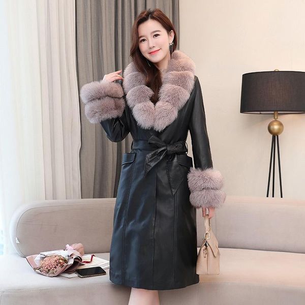women's fur & faux sheepskin down coat with real women genuine jackets natural coats turndown long collar winter warm, Black
women's fur & faux sheepskin down coat with real women genuine jackets natural coats turndown long collar winter warm, Black