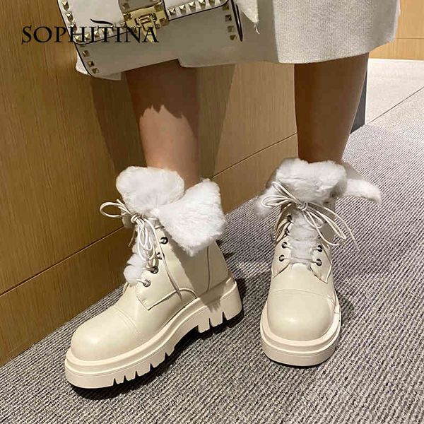 sophitina women winter boots platform fashion genuine leather lady shoes round toe plus size 34-43 warm female ankle shoes so918 210513, Black
sophitina women winter boots platform fashion genuine leather lady shoes round toe plus size 34-43 warm female ankle shoes so918 210513, Black