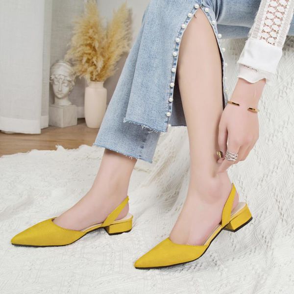 women sandals pumps pointed toe square heels low heel daily street beach outdoor casual shoes yellow, Black
women sandals pumps pointed toe square heels low heel daily street beach outdoor casual shoes yellow, Black