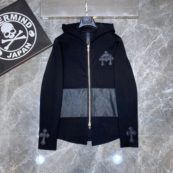cross and pocket winter leather chautumn decoration embroidery men's zipper sweater hooded long sleeve 2gn3 60, Black;gray
cross and pocket winter leather chautumn decoration embroidery men's zipper sweater hooded long sleeve 2gn3 60, Black;gray