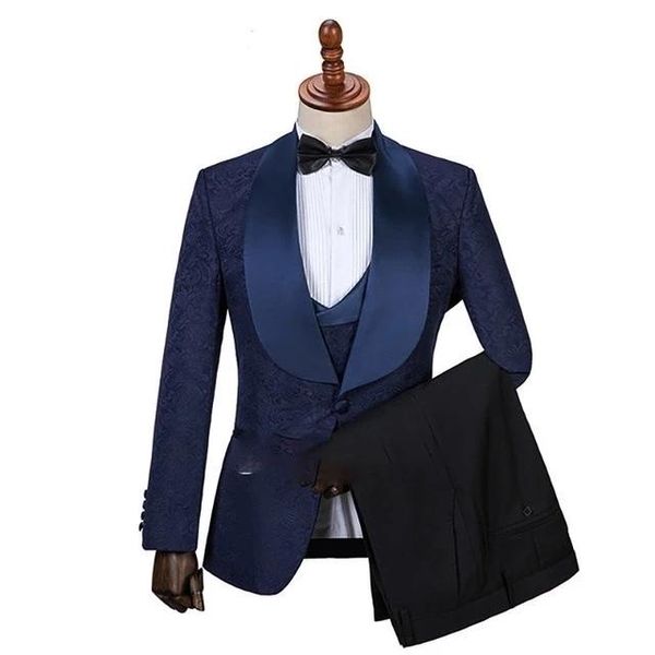men's suits & blazers costume homme navy blue pattern men groom tuxedo for wedding prom 3 piece slim fit blazer terno masculino man, White;black
men's suits & blazers costume homme navy blue pattern men groom tuxedo for wedding prom 3 piece slim fit blazer terno masculino man, White;black