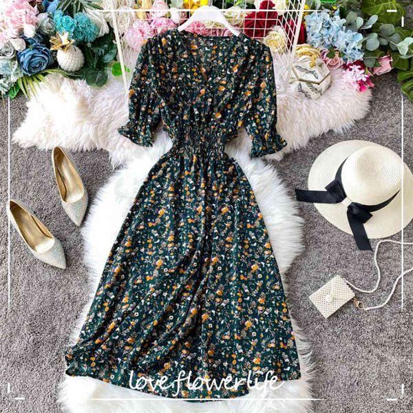 boho vintage floral print ruffled v neck midi long chiffon dress summer elastic waist party women beach holiday dress 210521, Black;gray
boho vintage floral print ruffled v neck midi long chiffon dress summer elastic waist party women beach holiday dress 210521, Black;gray