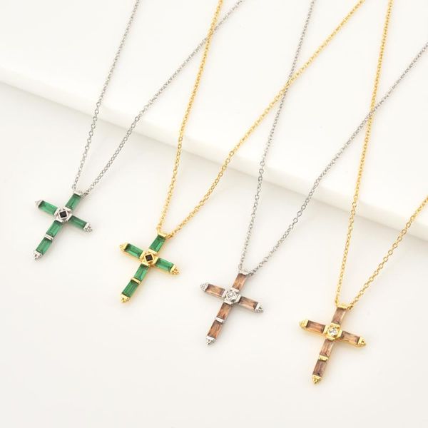 chains 925 sterling silver colorful cross pendant necklace long chain fine jewelry collar corto doris verde rosa rock punk oro
chains 925 sterling silver colorful cross pendant necklace long chain fine jewelry collar corto doris verde rosa rock punk oro