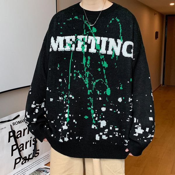 men's sweaters inverno quente masculino o-pescoço suéteres carta impresso tie-dye casual moda tricô pullovers plus size camisolas, White;black
men's sweaters inverno quente masculino o-pescoço suéteres carta impresso tie-dye casual moda tricô pullovers plus size camisolas, White;black