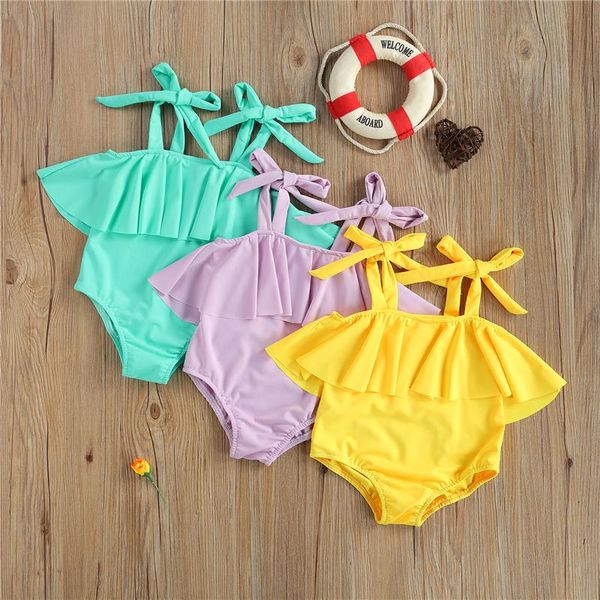 baby bodysuit swimsuit with ruffle trim adjustable shoulder strap simple style solid color bikini summer clothing bathsuit one-pieces, Black
baby bodysuit swimsuit with ruffle trim adjustable shoulder strap simple style solid color bikini summer clothing bathsuit one-pieces, Black