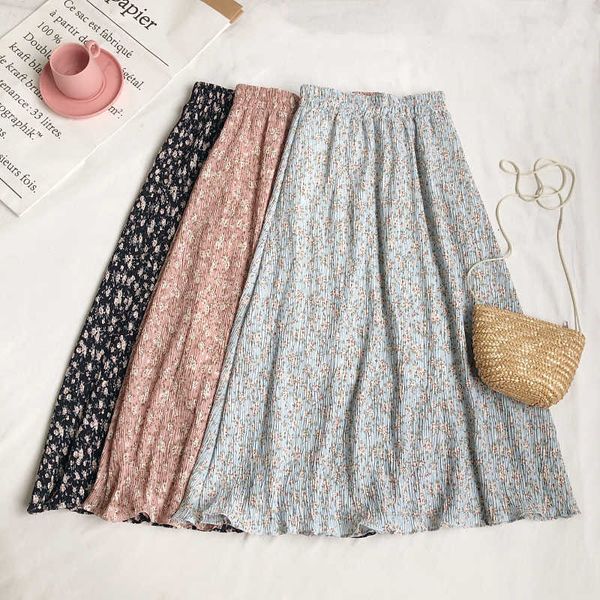 skirts spring korean sweet little fresh floral elastic waist pleated medium length a-line skirt v46z, Black
skirts spring korean sweet little fresh floral elastic waist pleated medium length a-line skirt v46z, Black