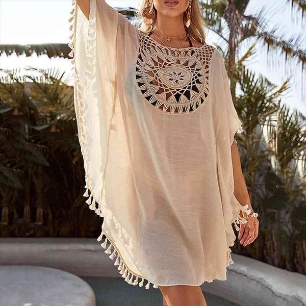 beachwear womens chiffon tassel swimsuit cover up summer bikini cover up hollow beach bathing suit dress for swimwear, White;black
beachwear womens chiffon tassel swimsuit cover up summer bikini cover up hollow beach bathing suit dress for swimwear, White;black
