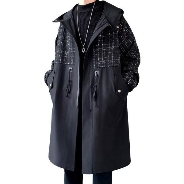 men's trench coats hooded men coat business windbreakers black long fashion autumn outwear, Tan;black
men's trench coats hooded men coat business windbreakers black long fashion autumn outwear, Tan;black