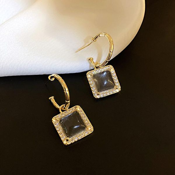 dangle & chandelier classic elegant transparent square geometry earrings for women s925 needle shiny zircon jewelry party, Silver
dangle & chandelier classic elegant transparent square geometry earrings for women s925 needle shiny zircon jewelry party, Silver