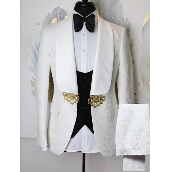 men's suits & blazers ivory floral pattern men for wedding satin shawl lapel groom tuxedo male fashion dinner party costume 3 piece jac, White;black
men's suits & blazers ivory floral pattern men for wedding satin shawl lapel groom tuxedo male fashion dinner party costume 3 piece jac, White;black