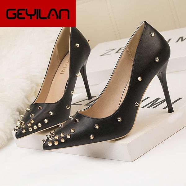 dress shoes fashion women pumps rivet high heel classic party office pointe female stiletto, Black
dress shoes fashion women pumps rivet high heel classic party office pointe female stiletto, Black