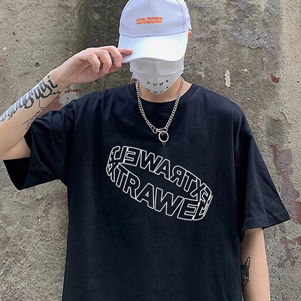 female's tshirt vaporwave t-shirts streetwear twisted letters print funny printed harajuk short sleeve t shirt men, White;black
female's tshirt vaporwave t-shirts streetwear twisted letters print funny printed harajuk short sleeve t shirt men, White;black